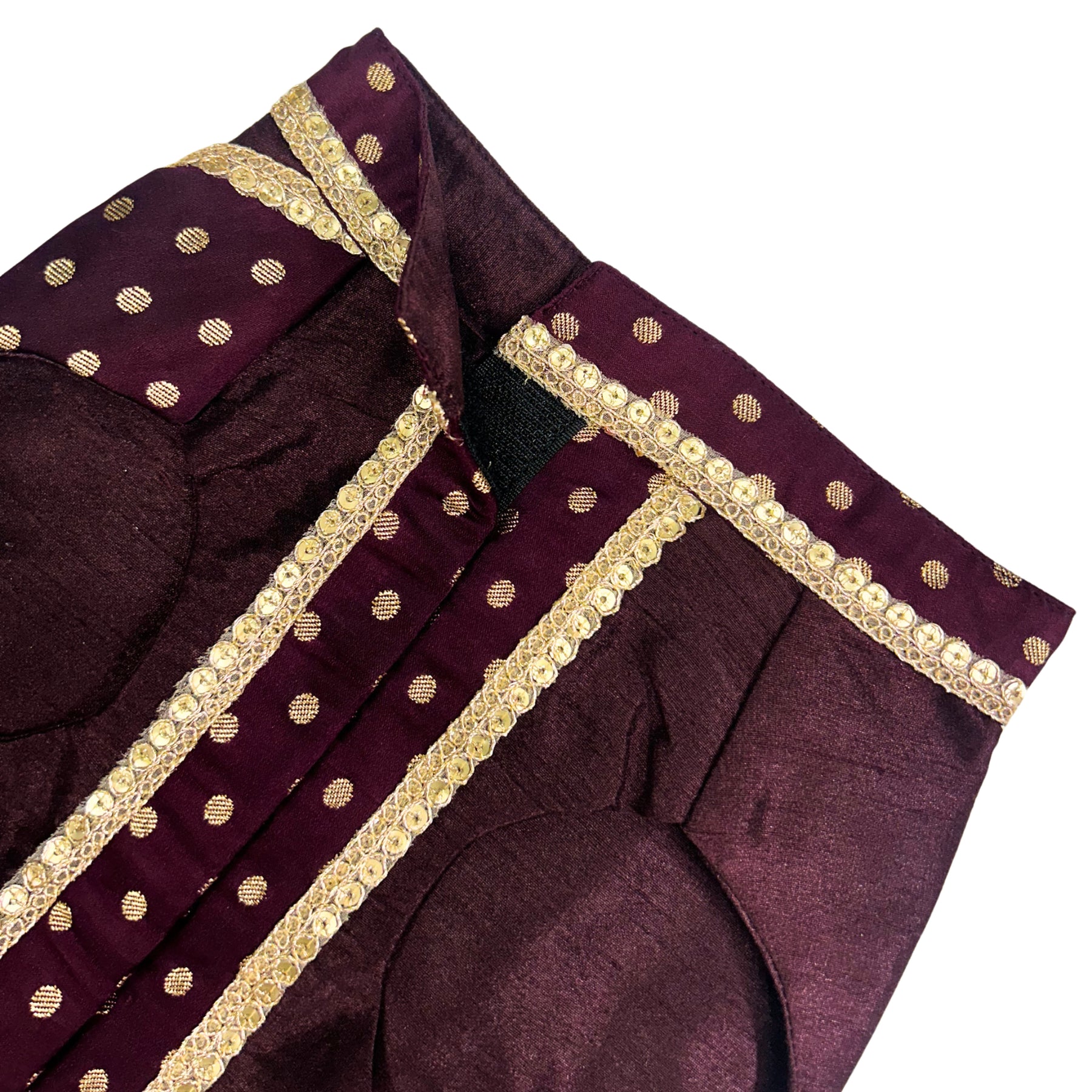 DEEP MAROON BINDI BROCADE SHERWANI FOR DOGS AND CATS