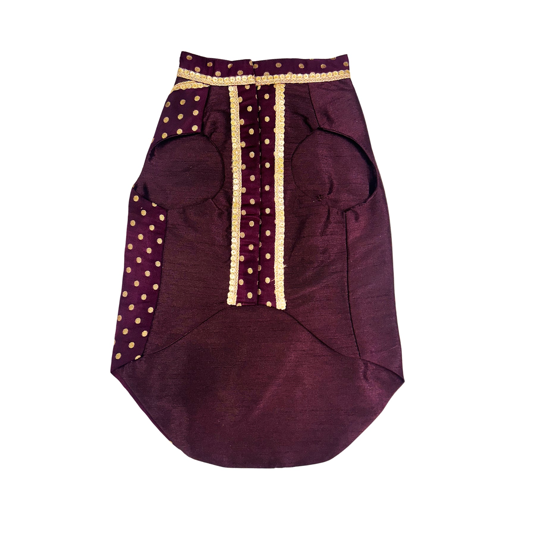 DEEP MAROON BINDI BROCADE SHERWANI FOR DOGS AND CATS