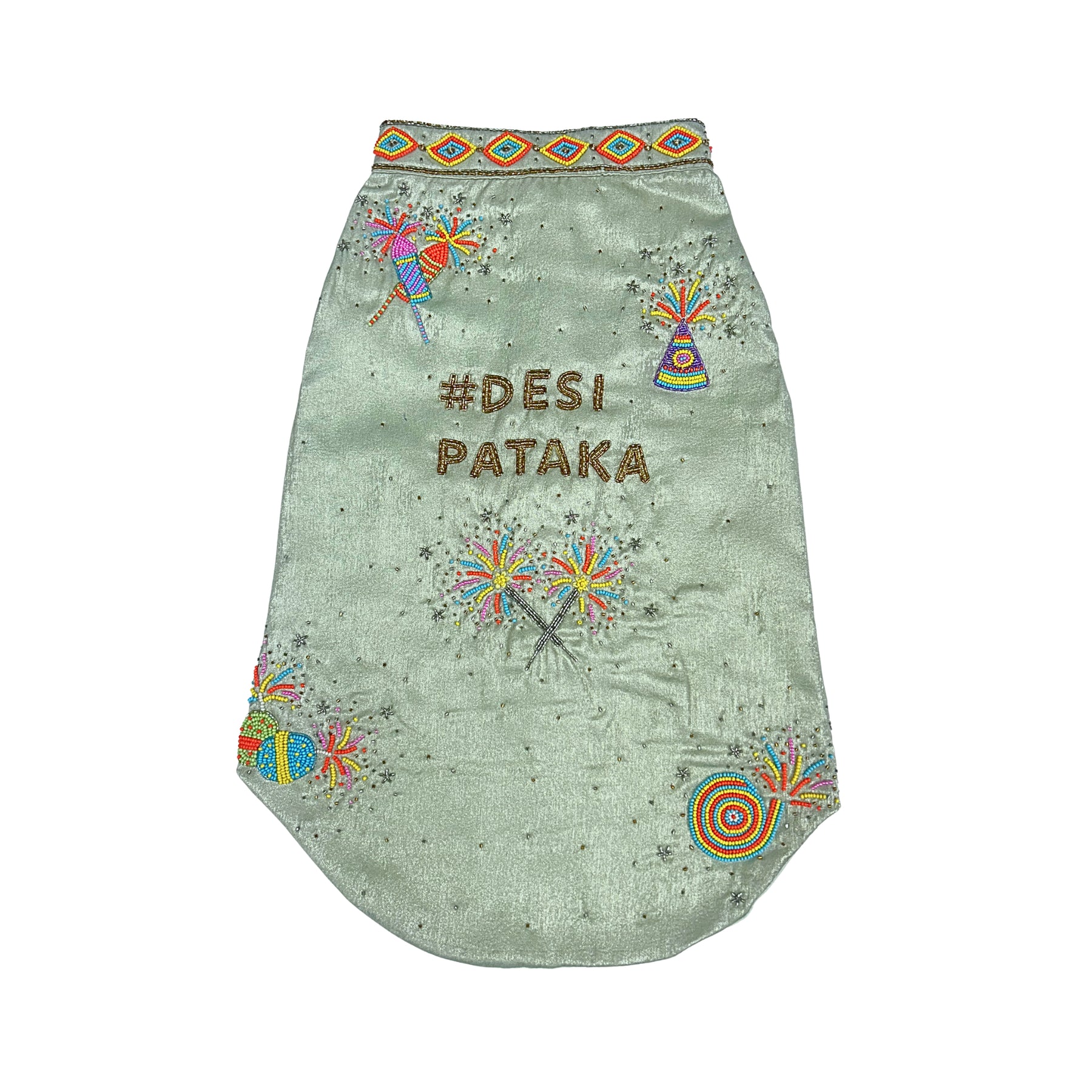 MINT GREEN DESI PATAKA HAND EMBROIDERED SHERWANI FOR DOGS AND CATS