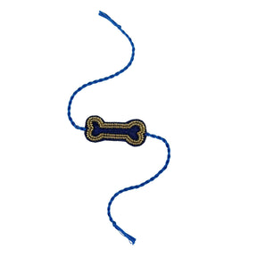 BLUE GOLD BONE RAKHI FOR DOGS AND CATS