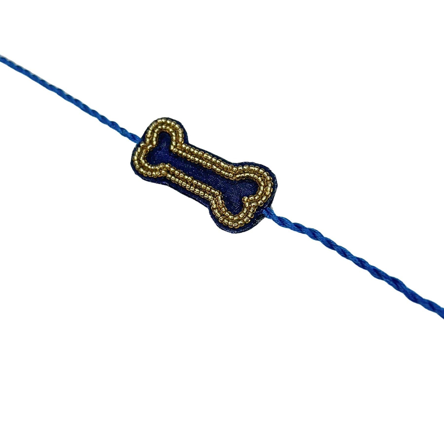BLUE GOLD BONE RAKHI FOR DOGS AND CATS