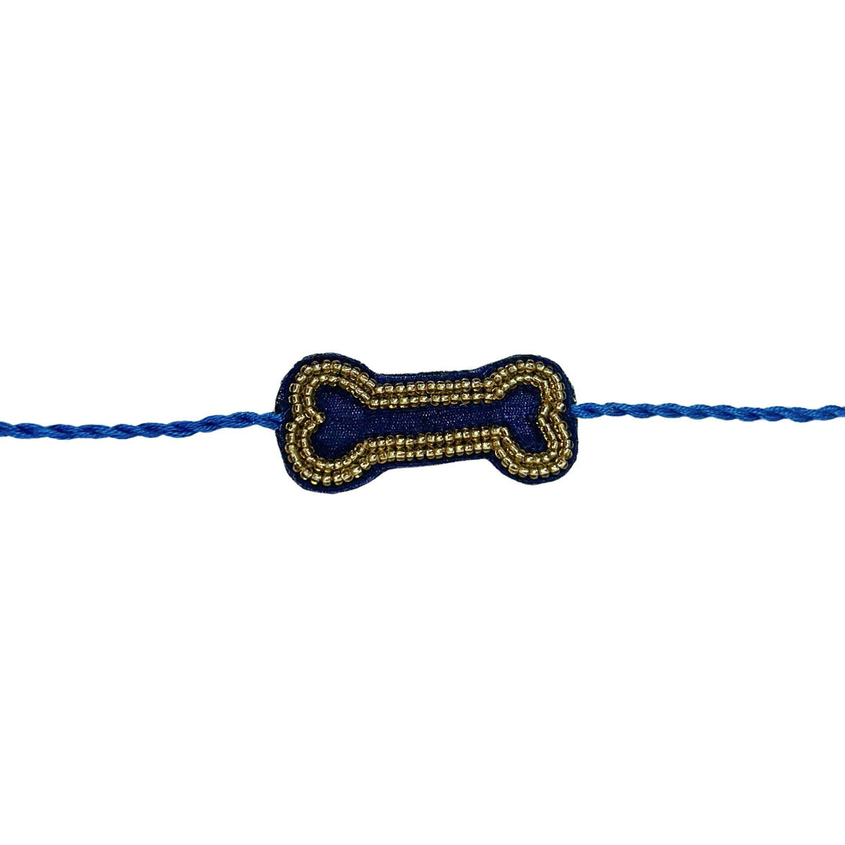 BLUE GOLD BONE RAKHI FOR DOGS AND CATS