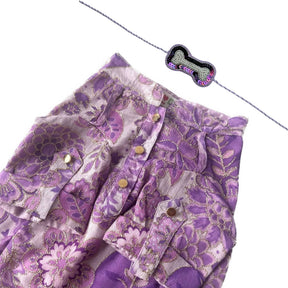 LAVENDER BLOOM DOG KURTA+PURPLE PEARL RAKHI FOR DOGS AND CATS