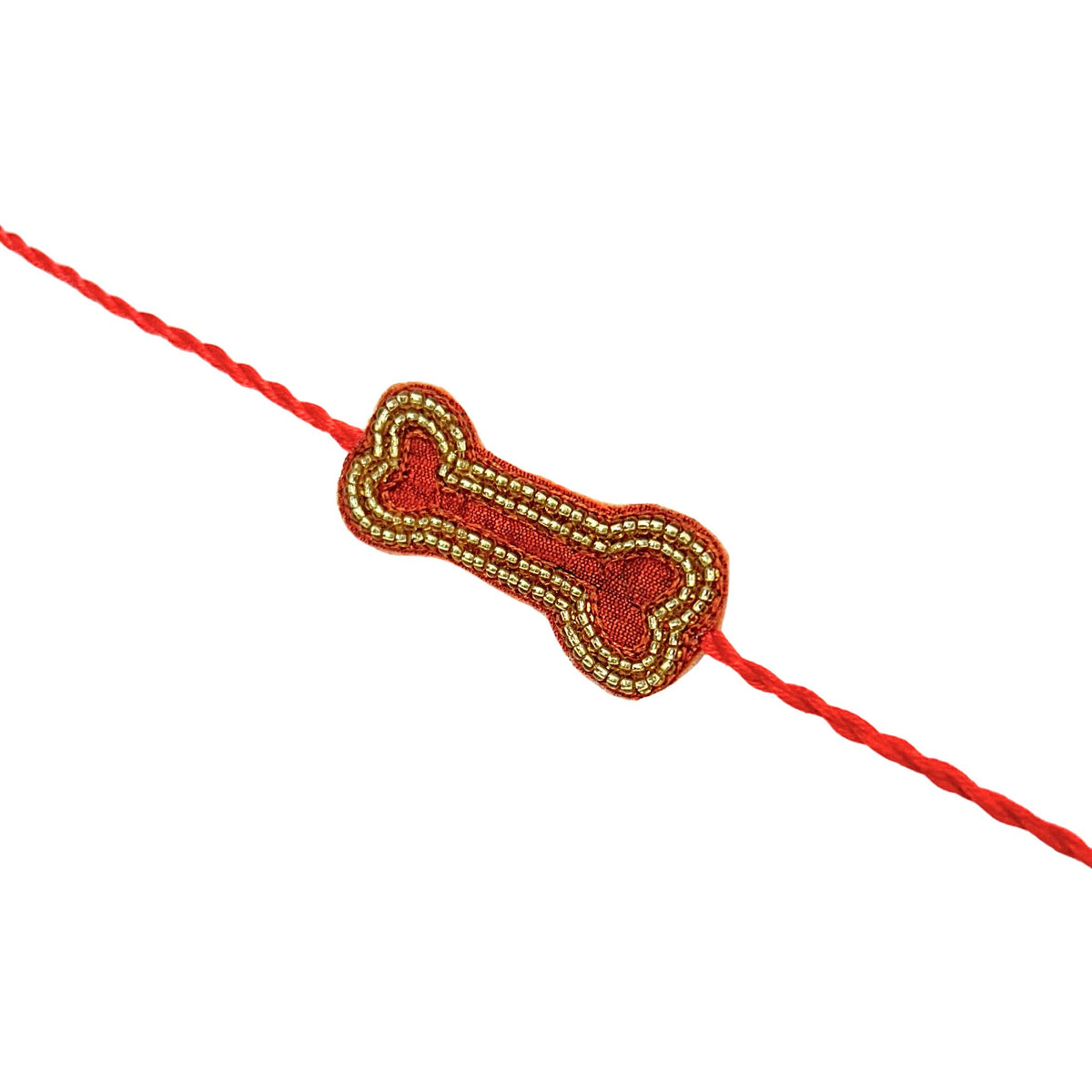 ORANGE GOLD BONE RAKHI FOR DOGS AND CATS