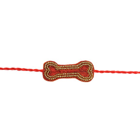 ORANGE GOLD BONE RAKHI FOR DOGS AND CATS