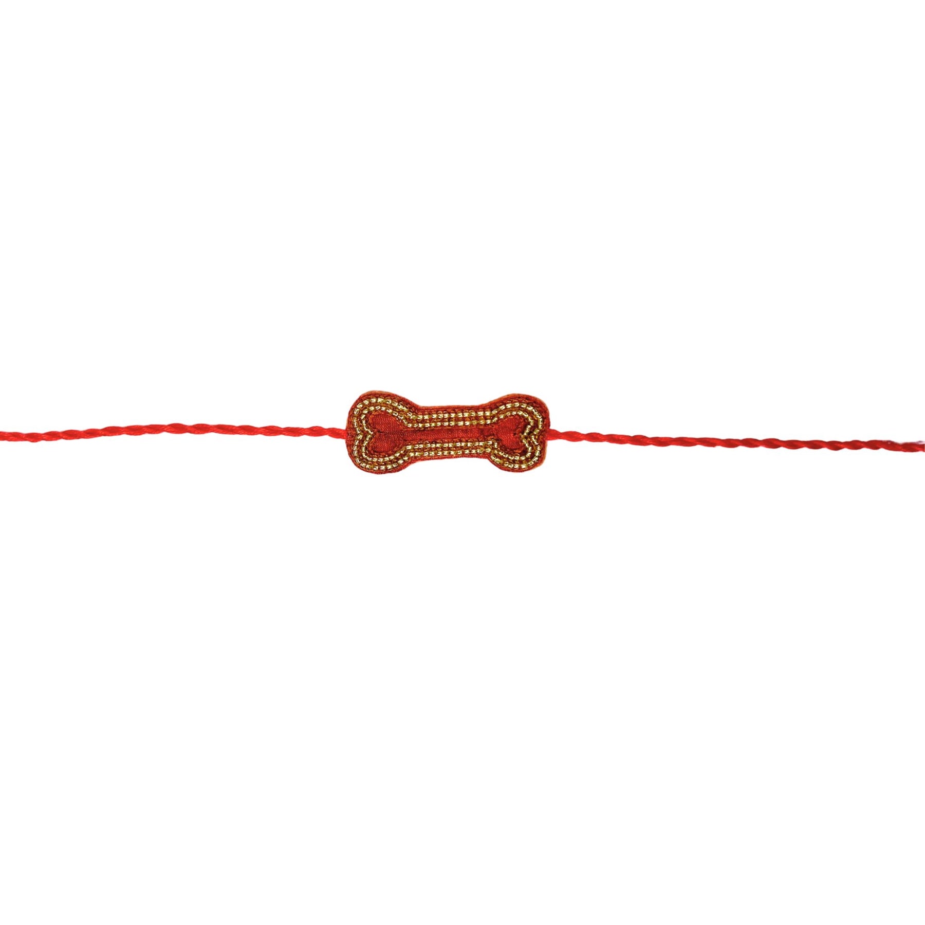 ORANGE GOLD BONE RAKHI FOR DOGS AND CATS