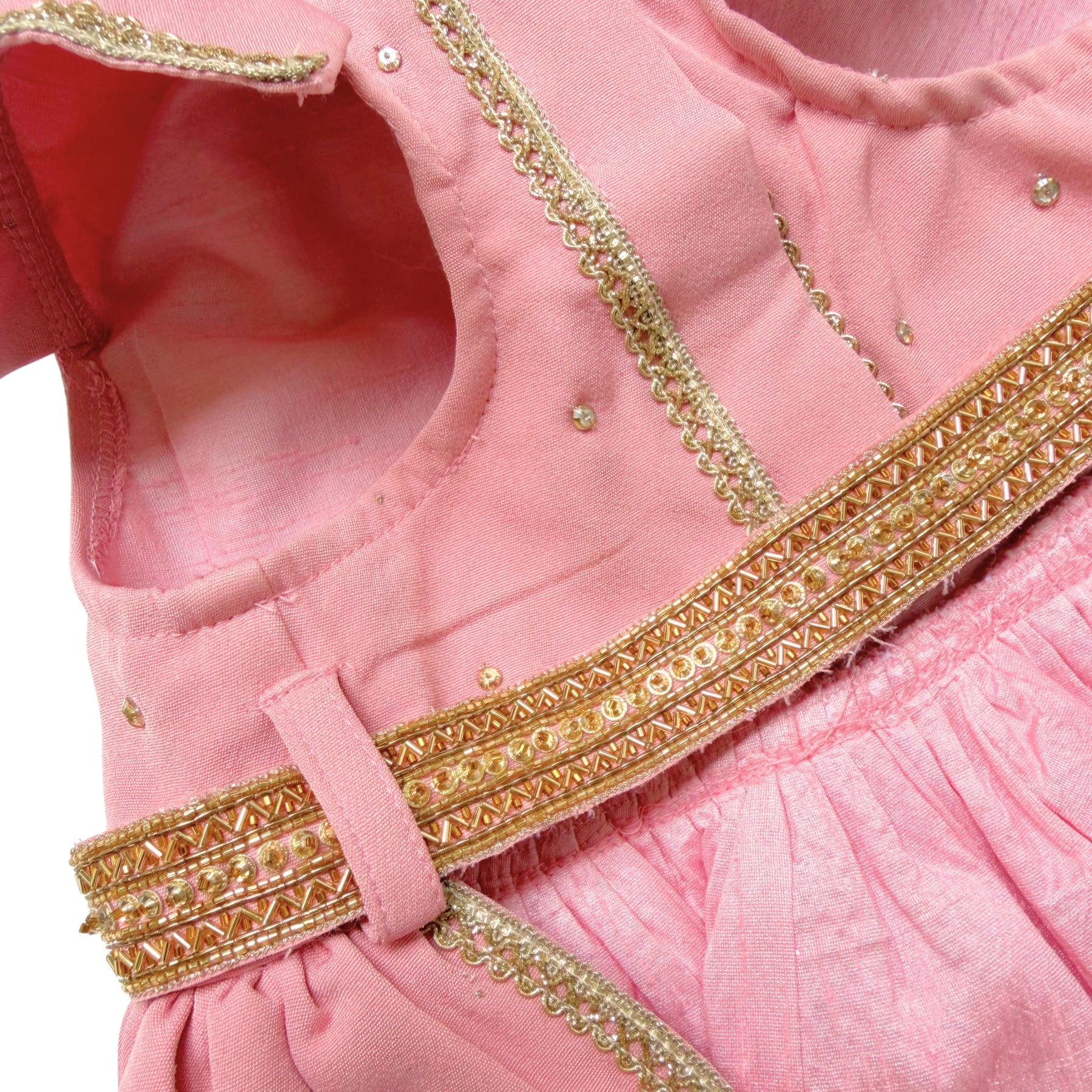 PEACH PINK CRYSTAL MAJESTRY DRESS FOR DOGS AND CATS