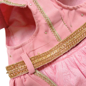 PEACH PINK CRYSTAL MAJESTRY DRESS FOR DOGS AND CATS
