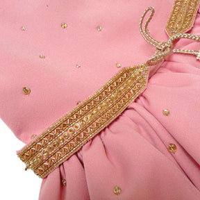 PEACH PINK CRYSTAL MAJESTRY DRESS FOR DOGS AND CATS