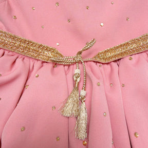 PEACH PINK CRYSTAL MAJESTRY DRESS FOR DOGS AND CATS