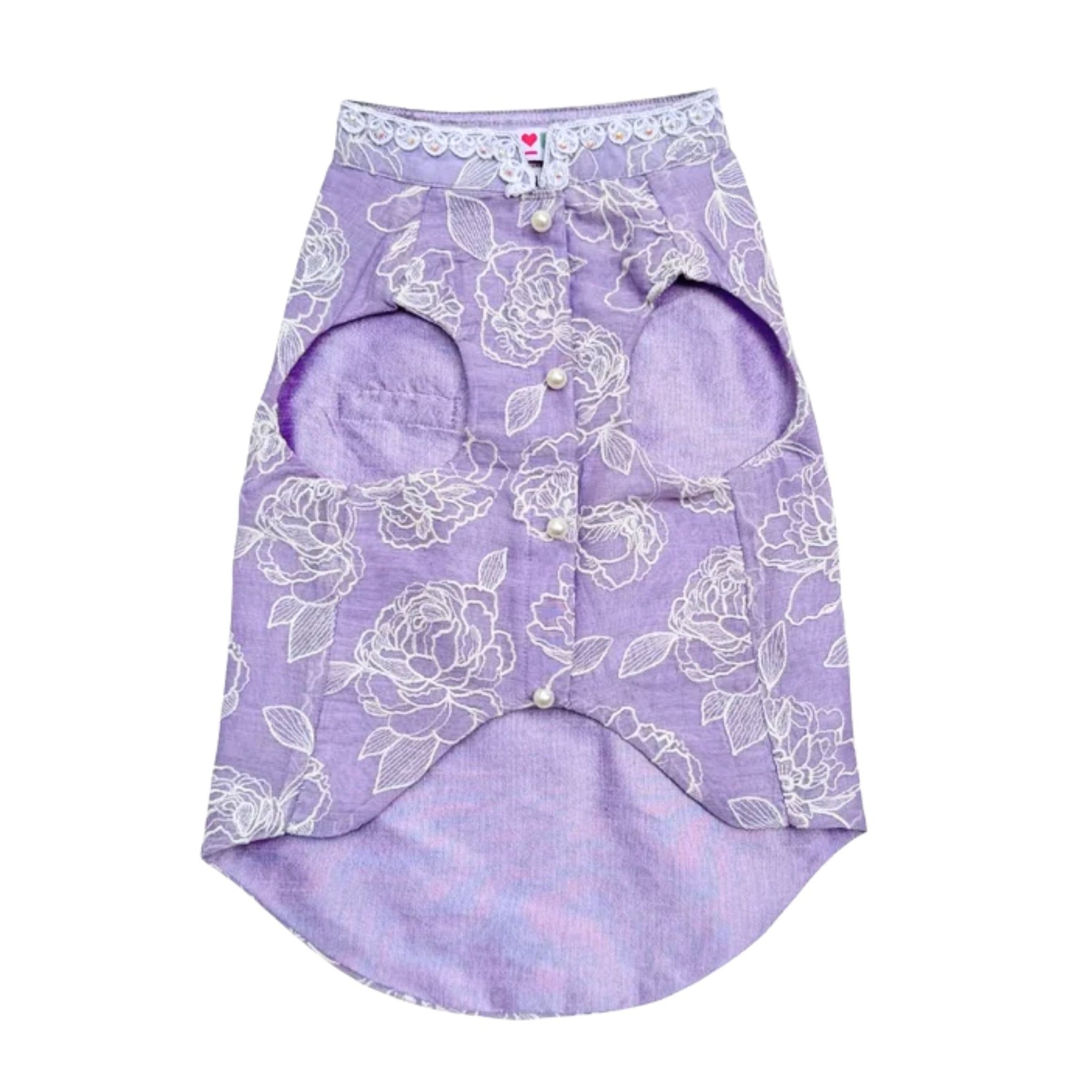 LAVENDER OFF-WHITE EMBROIDERY SHERWANI + PURPLE PEARL RAKHI FOR DOGS AND CATS
