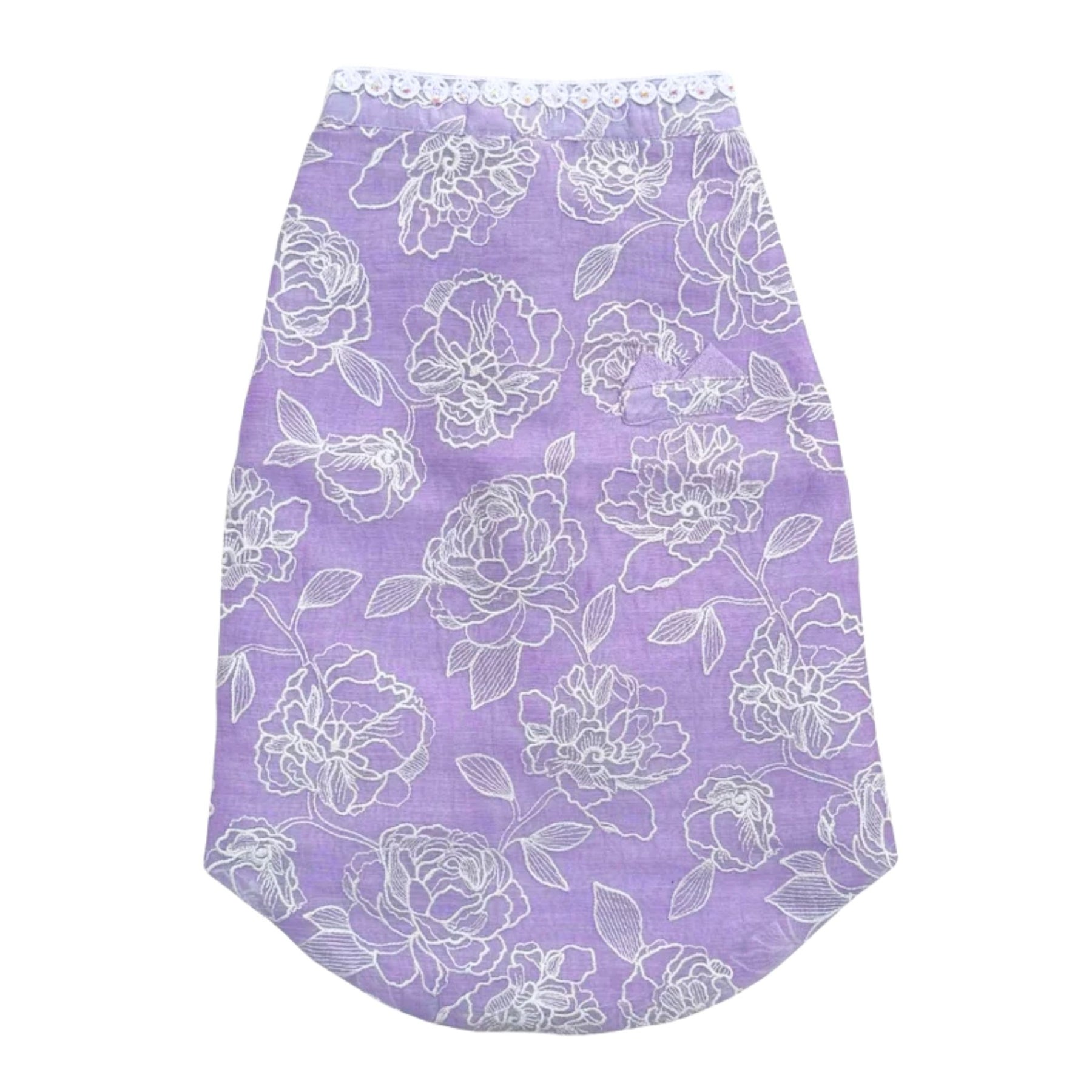LAVENDER OFF-WHITE EMBROIDERY SHERWANI + PURPLE PEARL RAKHI FOR DOGS AND CATS