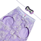 LAVENDER OFF-WHITE EMBROIDERY SHERWANI + PURPLE PEARL RAKHI FOR DOGS AND CATS
