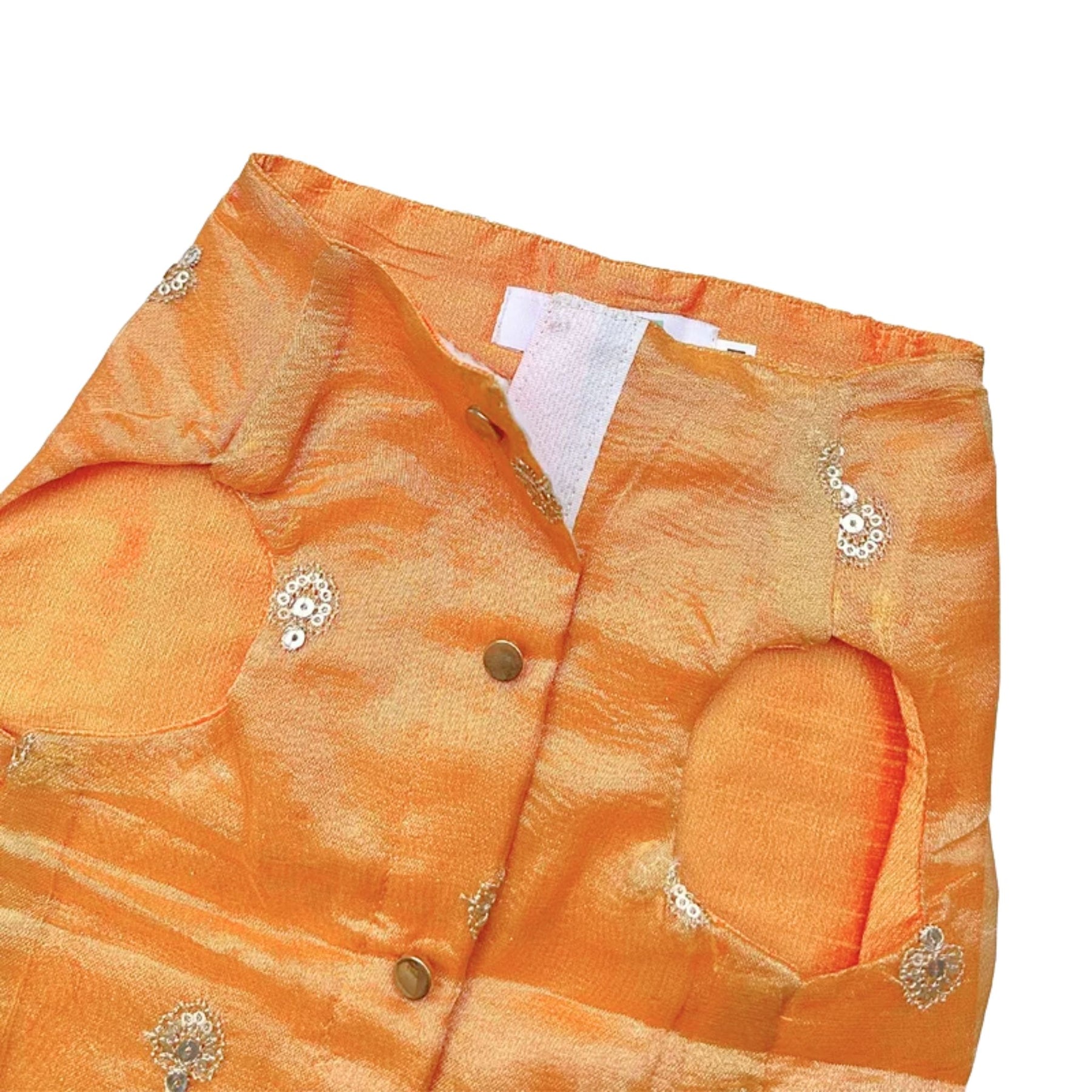 MUSTARD YELLOW FLORAL SEQUINS WAISTCOAT FOR DOGS AND CATS
