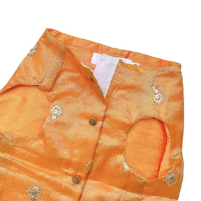 MUSTARD YELLOW FLORAL SEQUINS WAISTCOAT FOR DOGS AND CATS