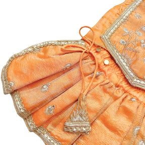 MUSTARD YELLOW FLORAL SEQUINS LEHENGA FOR DOGS AND CATS