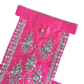 PINK BANDHANI SILVER EMBELLISHED LEHENGA FOR DOGS AND CATS