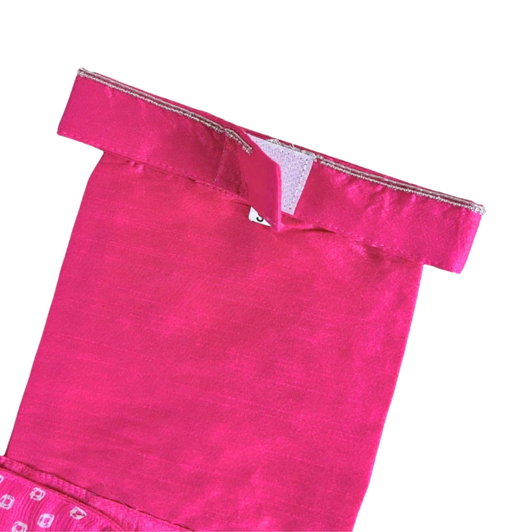 PINK BANDHANI SILVER EMBELLISHED LEHENGA FOR DOGS AND CATS