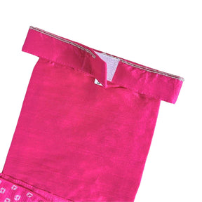 PINK BANDHANI SILVER EMBELLISHED LEHENGA FOR DOGS AND CATS
