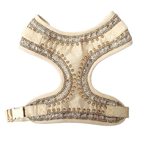 OFF-WHITE MIRROR HAND EMBROIDERED HARNESS + LEASH FOR DOGS AND CATS