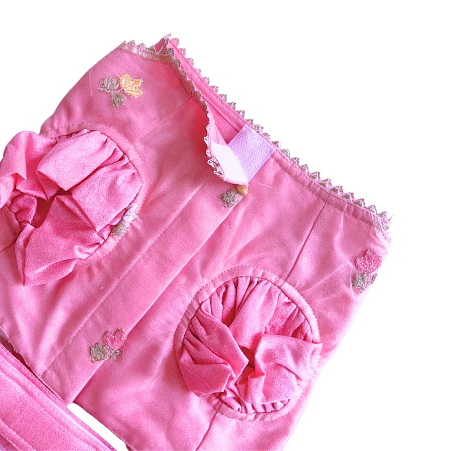 DAINTY FLORAL PASTEL PINK DOG LEHENGA FOR DOGS AND CATS