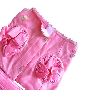 DAINTY FLORAL PASTEL PINK DOG LEHENGA FOR DOGS AND CATS