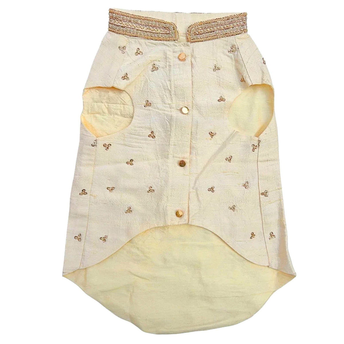 PETAL OFF-WHITE HAND EMBROIDERED DOG SHERWANI