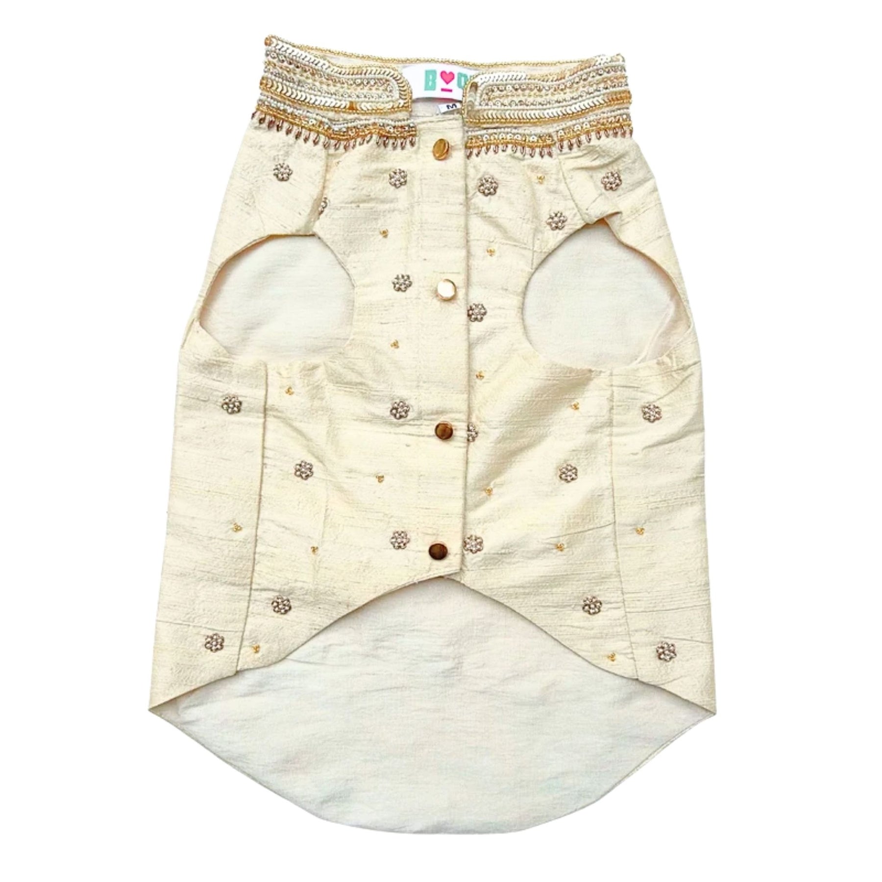 OFF-WHITE NOOR HAND EMBROIDERED SHERWANI FOR DOGS AND CATS