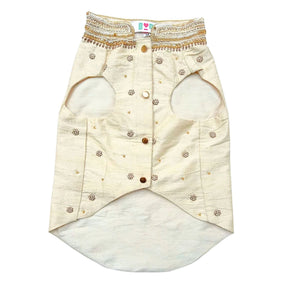 OFF-WHITE NOOR HAND EMBROIDERED SHERWANI FOR DOGS AND CATS