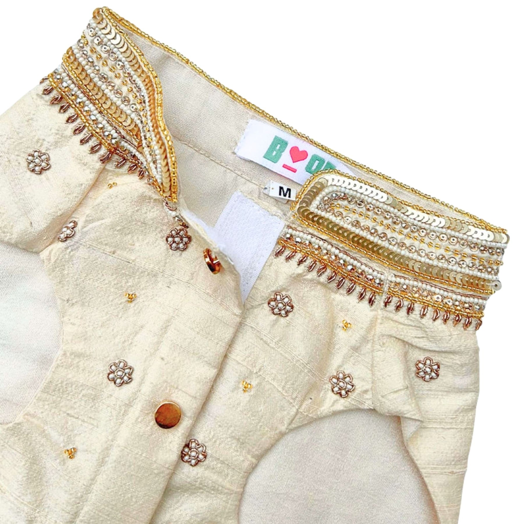 OFF-WHITE NOOR HAND EMBROIDERED SHERWANI FOR DOGS AND CATS