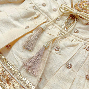 OFF-WHITE NOOR HAND EMBROIDERED ANARKALI FOR DOGS AND CATS