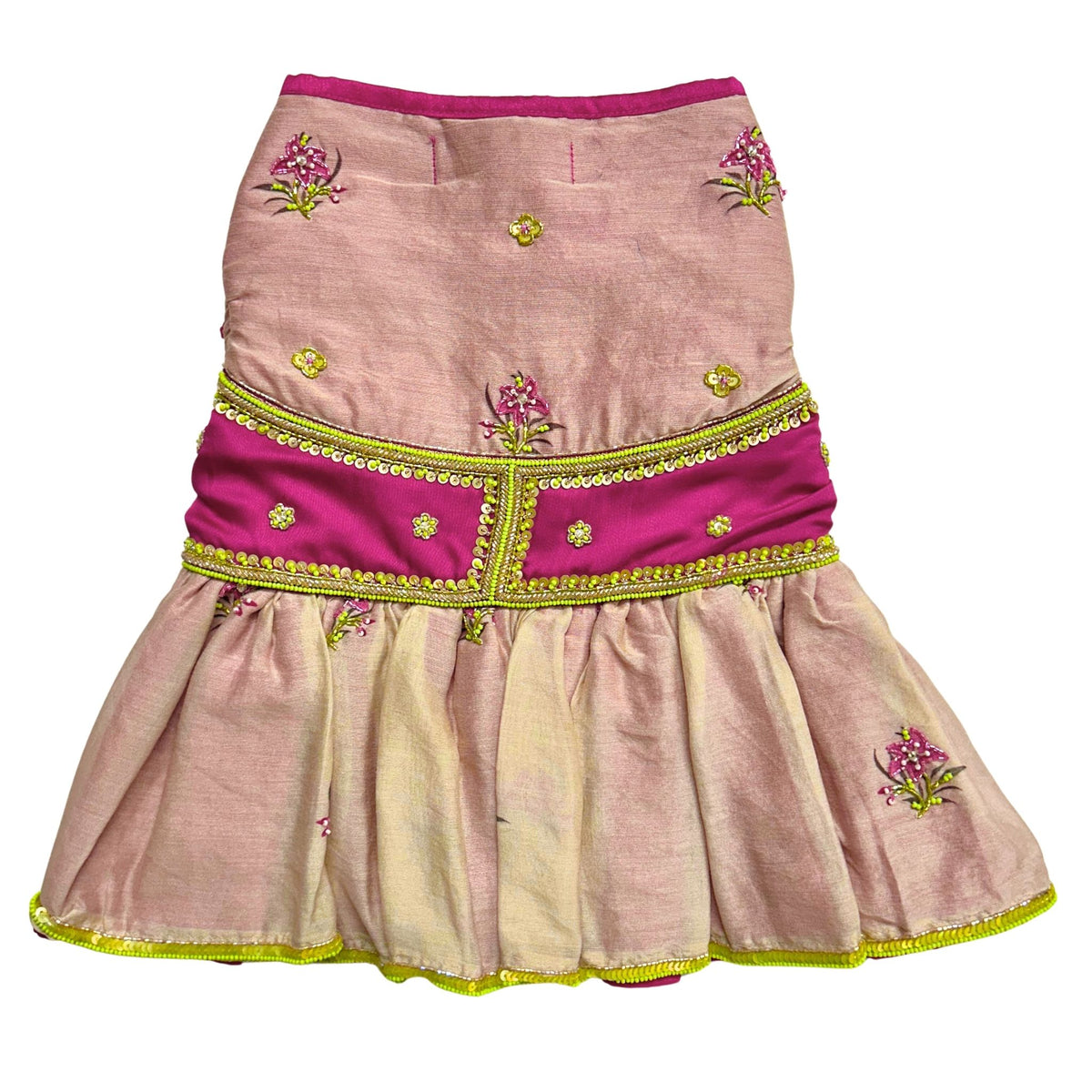 PINK KOTI FLORAL HAND EMBROIDERED ANARKALI FOR DOGS AND CATS