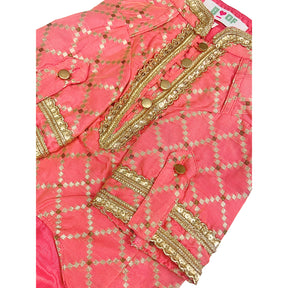 PINK BROCADE KURTA FOR DOG AND CATS