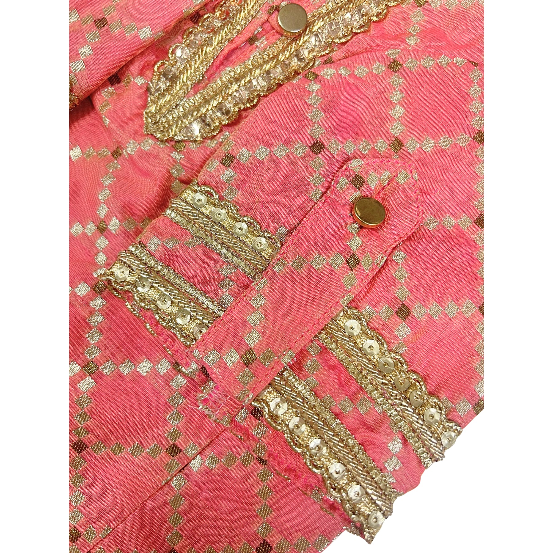PINK BROCADE KURTA FOR DOG AND CATS