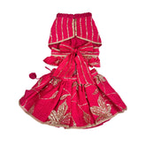 PINK DILNOOR BOW LEHENGA  FOR DOGS AND CATS