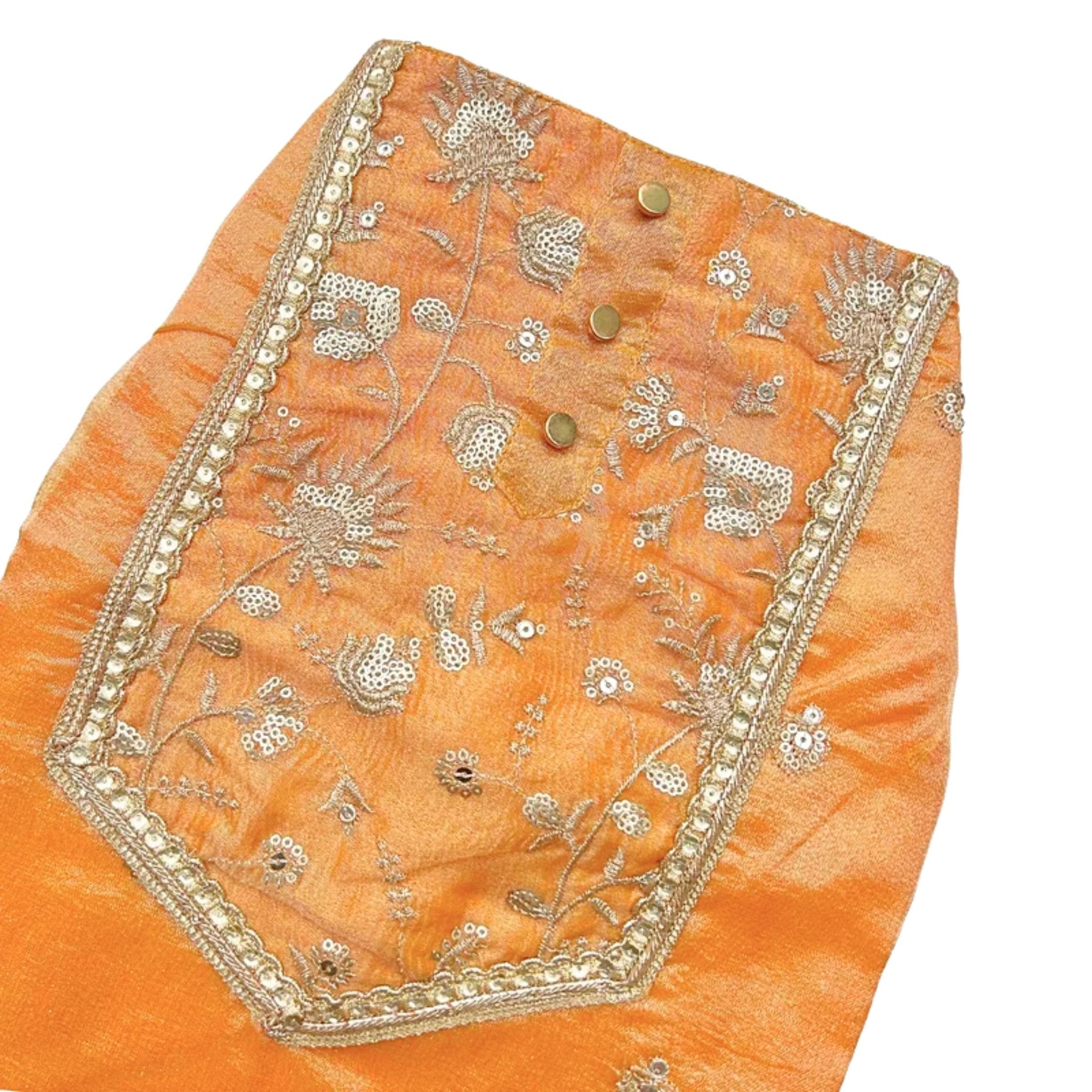 MUSTARD YELLOW FLORAL SEQUINS WAISTCOAT FOR DOGS AND CATS