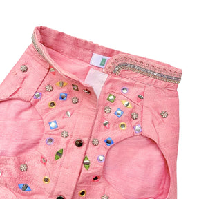 POWDER PINK COLOUR FLAKE WAISTCOAT FOR DOGS AND CATS