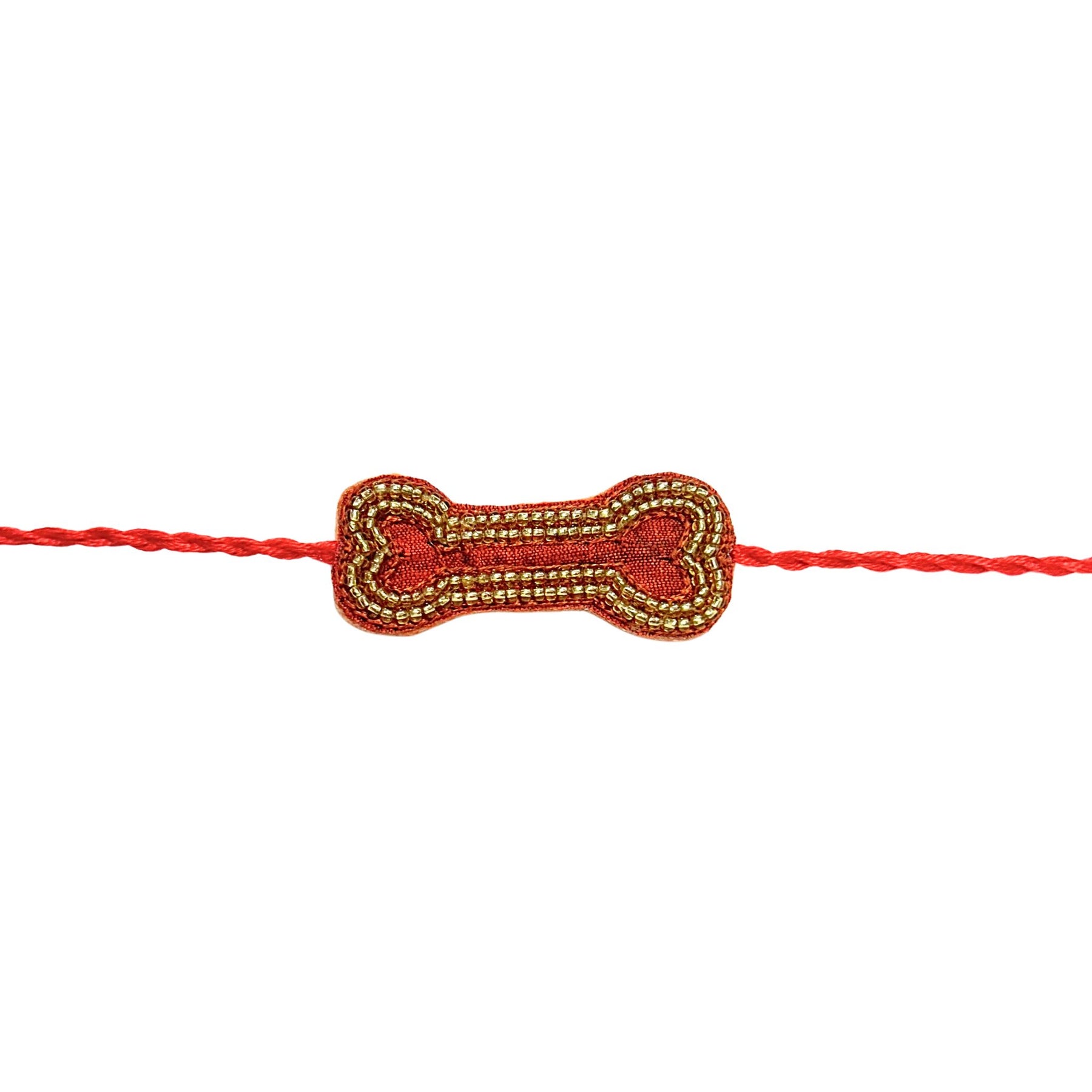 ORANGE FESTIVE LEHENGA + ORANGE GOLD BONE RAKHI FOR DOGS AND CATS