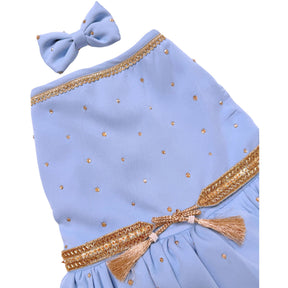 BLUE CRYSTAL MAJESTRY DRESS FOR DOGS AND CATS
