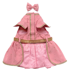 PEACH PINK CRYSTAL MAJESTRY DRESS FOR DOGS AND CATS
