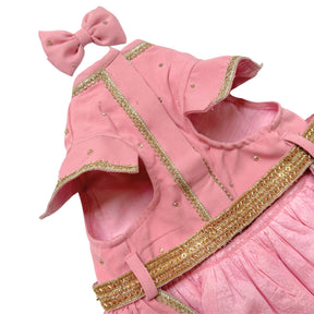 PEACH PINK CRYSTAL MAJESTRY DRESS FOR DOGS AND CATS
