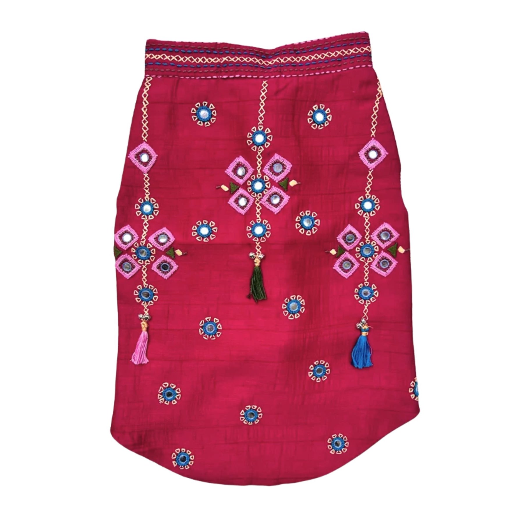 DARK MAGENTA KUTCH HAND EMBROIDERED SHERWANI FOR DOG AND CATS