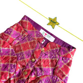 PURPLE TWO TONE BROCADE DOG KURTA+YELLOW STAR WOOF RAKHI