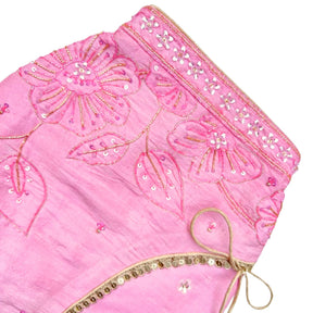 PINK BEADED FLOWER APPLIQUE SHERWANI FOR DOGS AND CATS