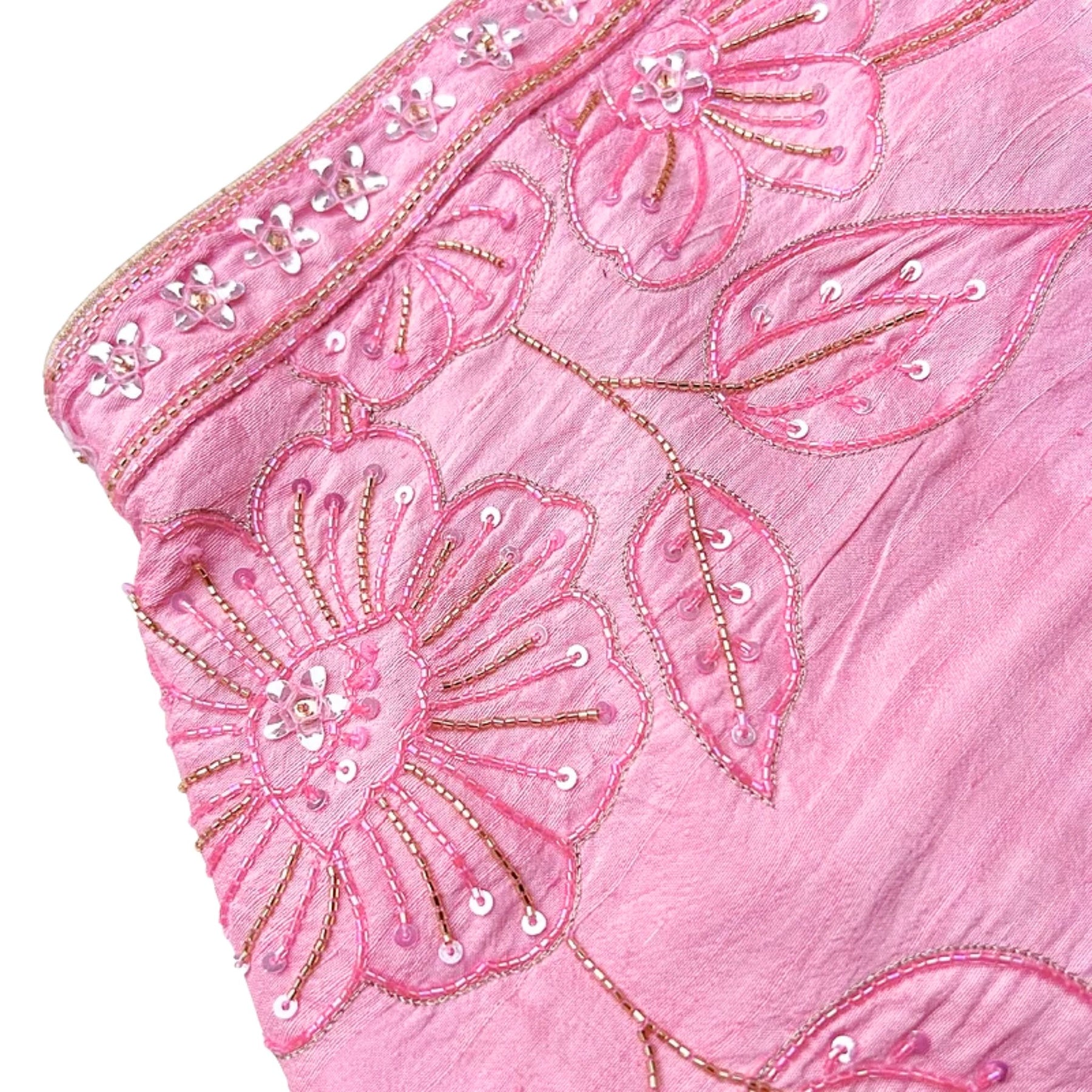 PINK BEADED FLOWER APPLIQUE SHERWANI FOR DOGS AND CATS
