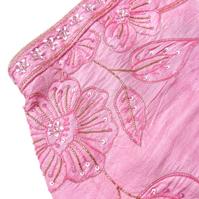 PINK BEADED FLOWER APPLIQUE SHERWANI FOR DOGS AND CATS