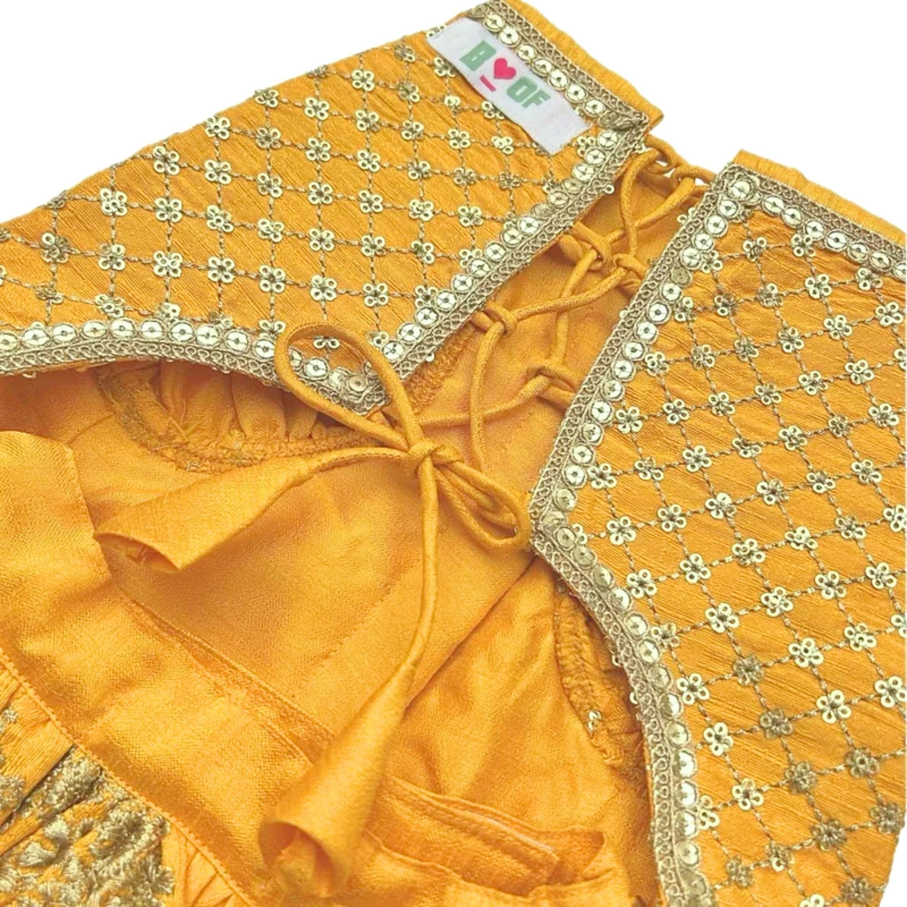 SUN YELLOW GOLD DOG LEHENGA