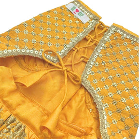 SUN YELLOW GOLD DOG LEHENGA