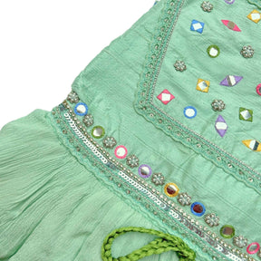 POWDER GREEN COLOUR FLAKE ANARKALI FOR DOGS AND CATS