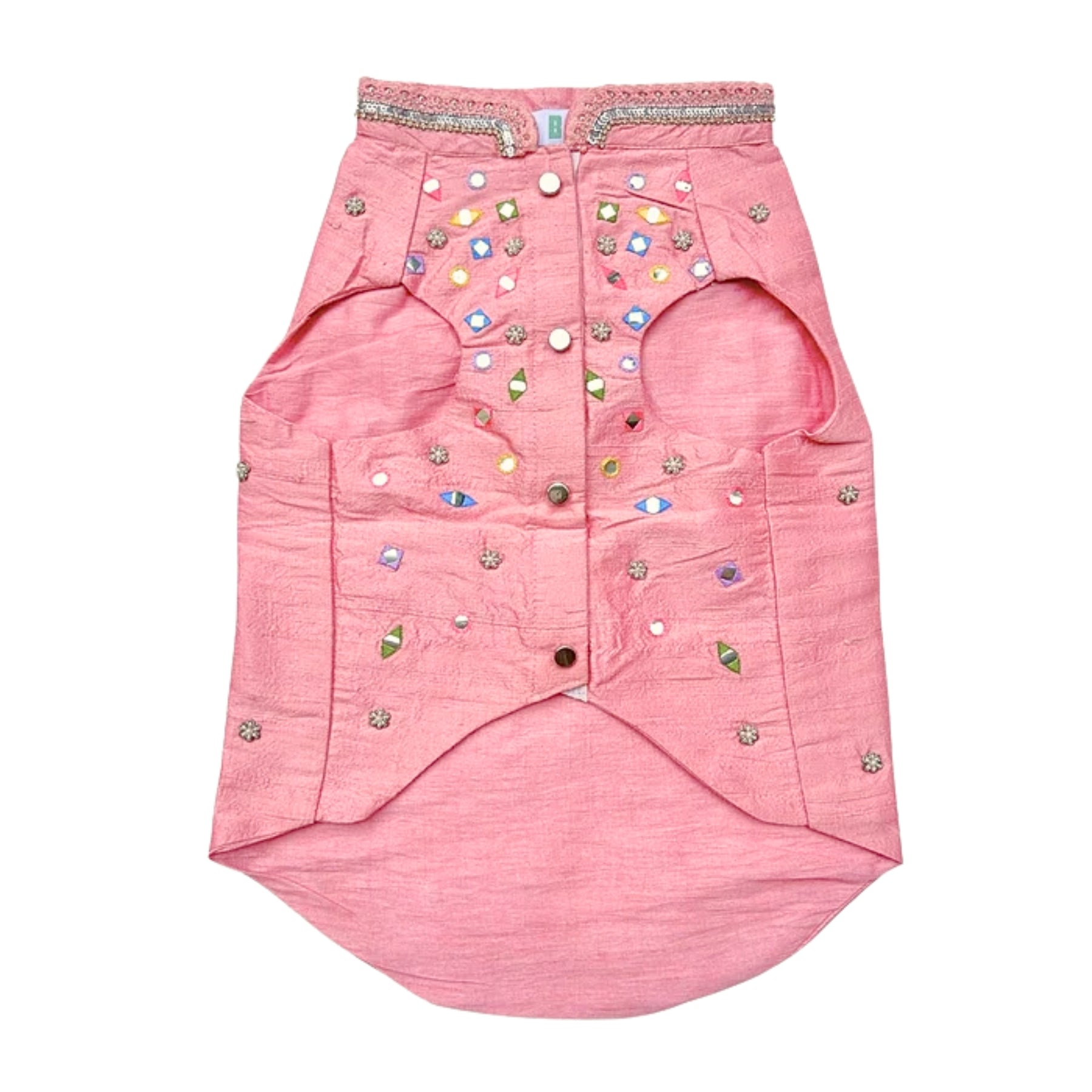 POWDER PINK COLOUR FLAKE WAISTCOAT FOR DOGS AND CATS
